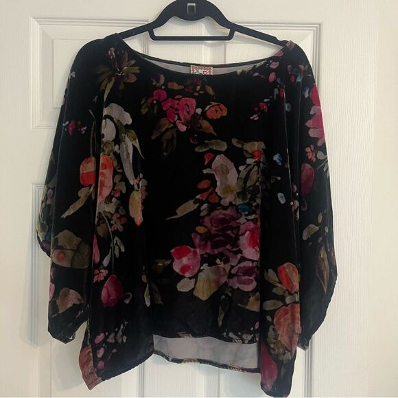 Johnny Was Killani floral velvet top Large - Picture 2 of 6